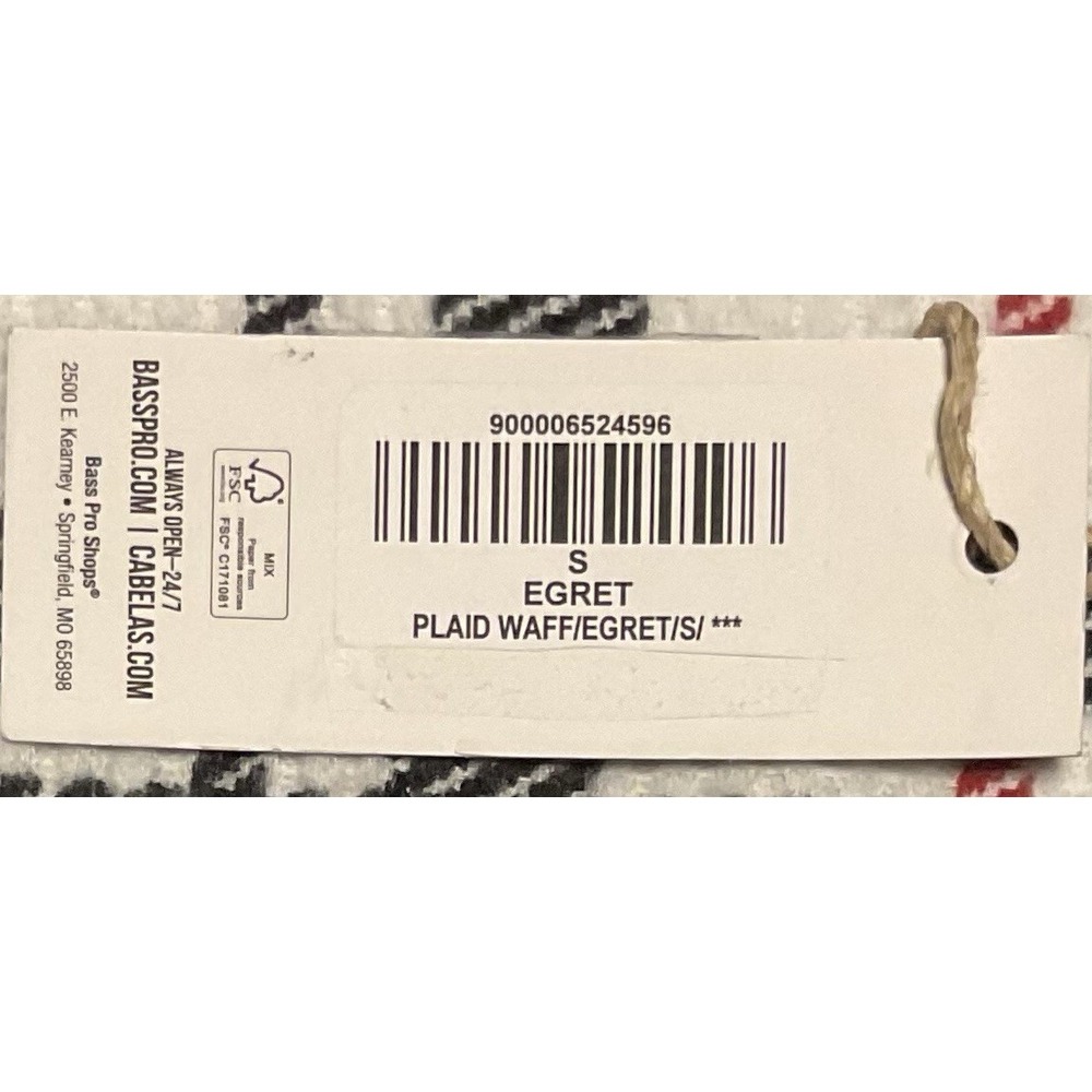 Natural Reflections Cabela's Bass Pro Ladies Plaid Waffle Long Sleeve Top Sm NWT - Picture 6 of 6